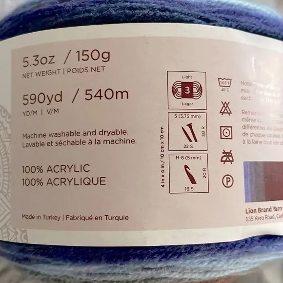 2 New Mandala Lion Brand Yarn Griffin Groot Colorway Craft Supplies NWT - Picture 5 of 9